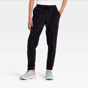 NWT - Girls' Cozy Ribbed Jogger Pants in Black